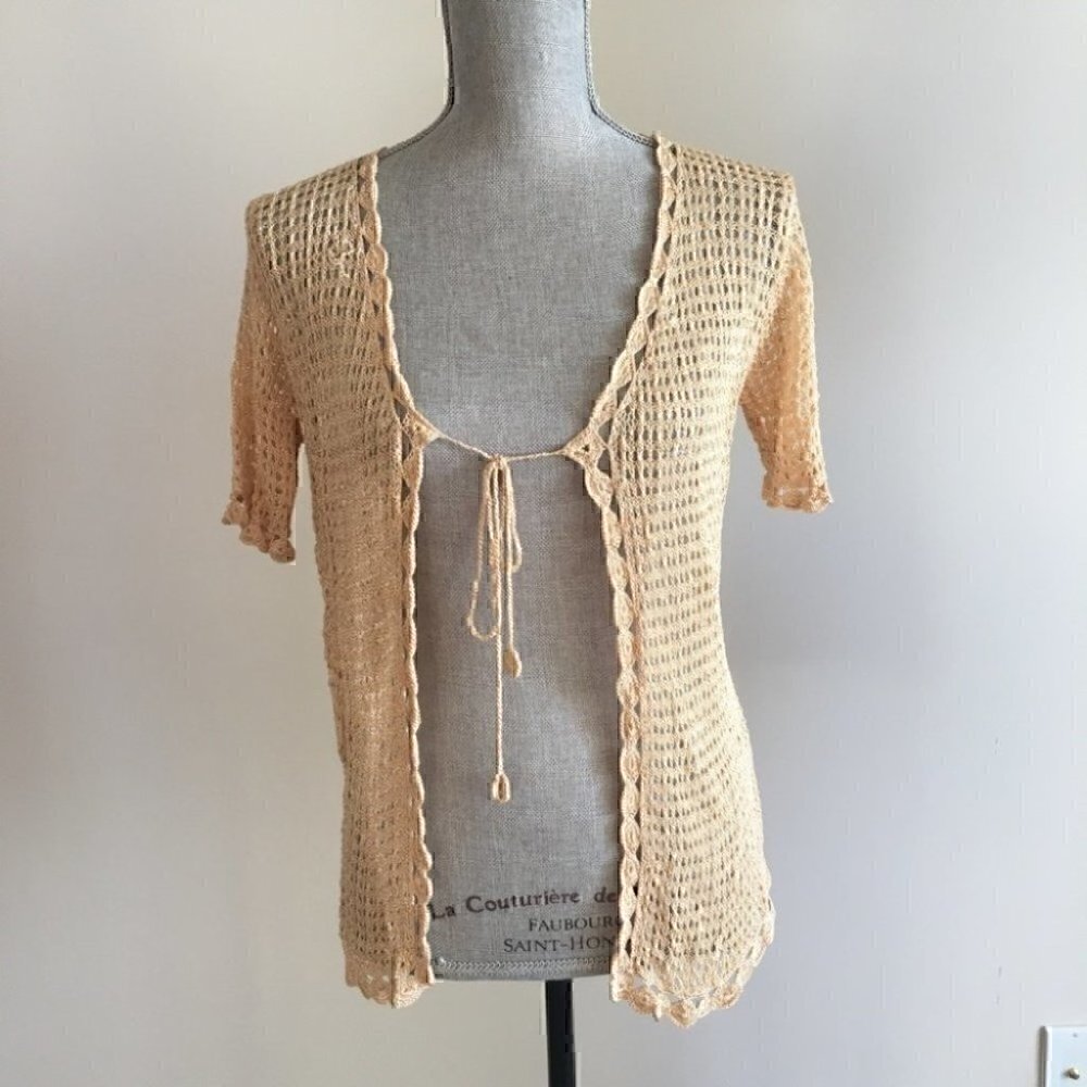 Vintage Knit Open Front Cardigan